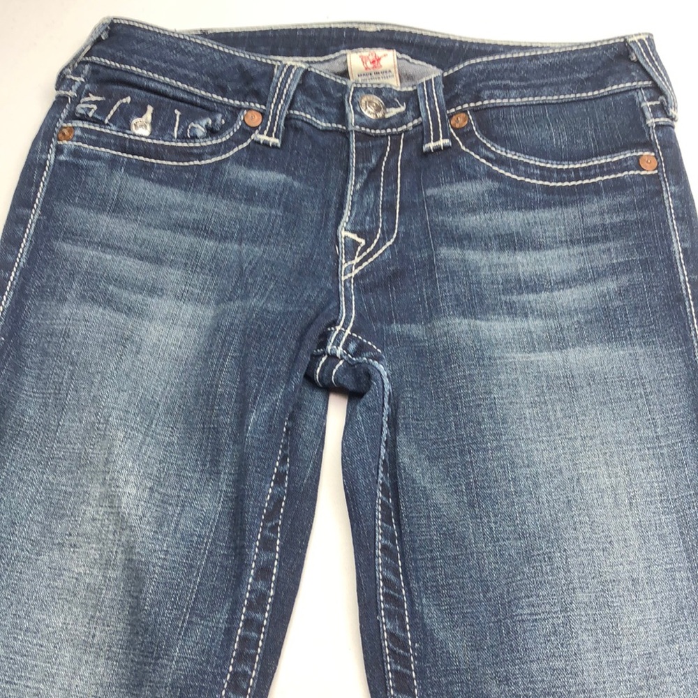 True Religion Blue Jeans with Vintage Fading